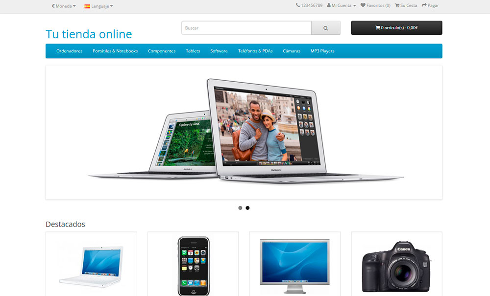 Tienda - Front